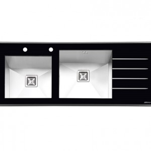 سینک شیشه ای ایلیا استیل مدل 8021