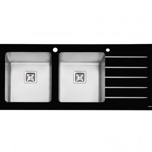 سینک شیشه ای ایلیا استیل مدل 8032