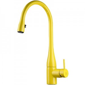 شیر ظرفشویی شلنگدار  kwc مدل eve زرد