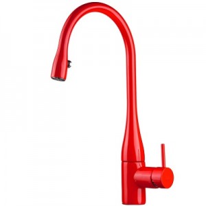 شیر ظرفشویی شلنگدار  kwc مدل eve قرمز