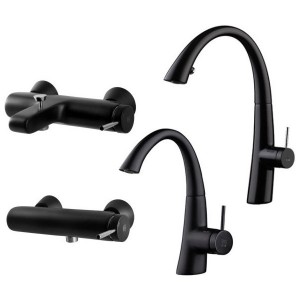 ست شیرآلات kwc مدل زو مشکی