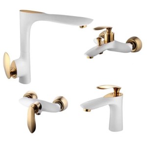 ست چهار تکه اوج مدل تورنادو سفیدطلا