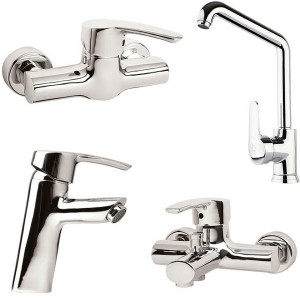 ست 4 تکه شیرآلات کرومات مدل استایل