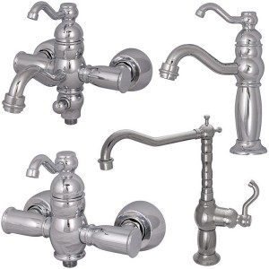 ست 4 تکه شیرآلات کرومات مدل بنسای