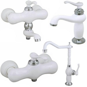 ست 4 تکه شیرآلات کرومات مدل ماموت سفیدکروم