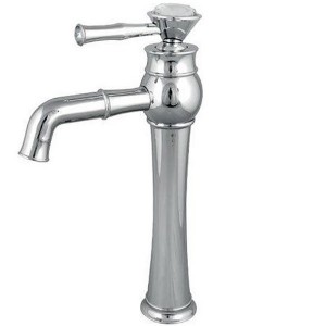 شیر روشویی پایه بلند کرومات مدل لاکچری