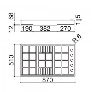 اجاق گاز صفحه ای زیگما (SIGMA) مدل LAB 90
