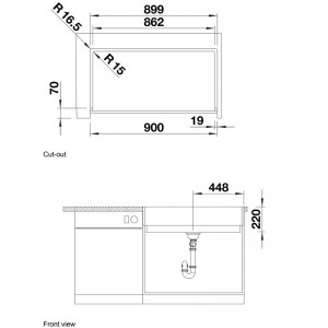 سینک آشپزخانه بلانکو مدل VINTERA XL 9-UF