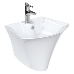 روشویی دیواری (نیم پایه) چینی کرد مدل آرین