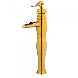 شیر روشویی پایه بلند اسپیرال مدل باروک