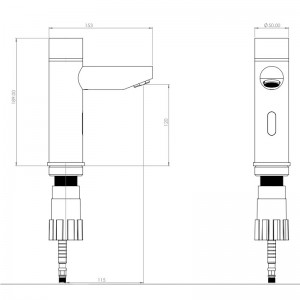 شیر روشویی چشمی شودر مدل موناکو پلاس