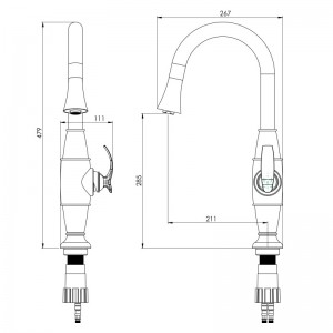 شیر ظرفشویی شاوری شودر مدل گلوریس