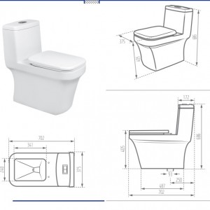 توالت فرنگی مروارید مدل کرون 70