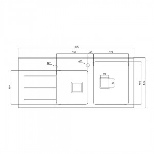 سینک استیل البرز مدل کریستال سفید