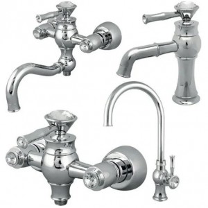 ست 4 تکه شیرآلات کرومات مدل لاکچری