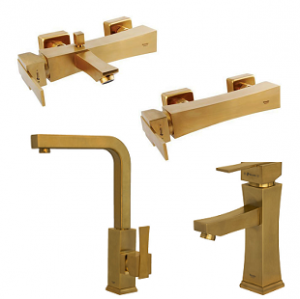 ست 4 تکه شیرآلات شودر مدل ایمپرو طلامات