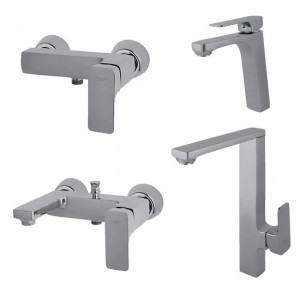 ست 4 تکه شیرآلات راسان مدل گارنت کروم