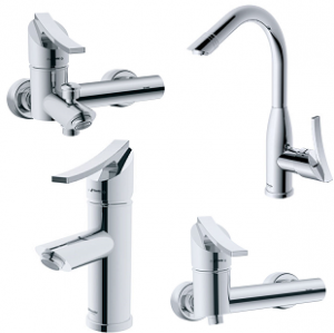 ست 4 تکه شیرآلات شودر مدل تنسو کروم