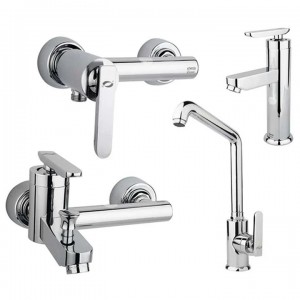 ست 4 تکه شیرآلات راسان مدل فلورا