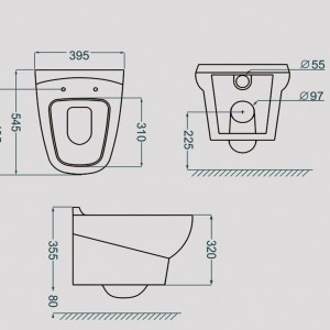 توالت وال هنگ گلسار مدل پارمیس