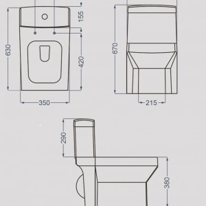 توالت فرنگی گلسار مدل آستر