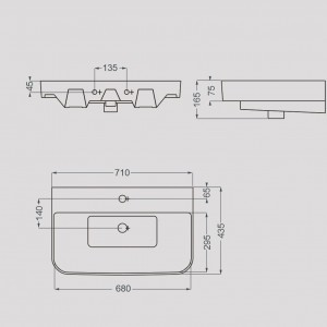 روشویی روکابینتی گلسار مدل یونیک