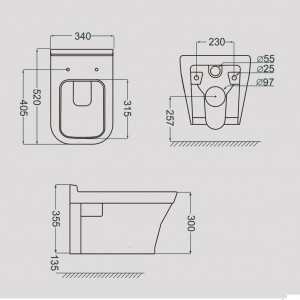 توالت وال هنگ گلسار مدل گاترین
