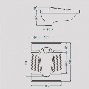 توالت زمینی گلسار مدل گاترین