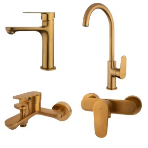 ست 4 تکه شیرآلات البرز روز مدل ونتو طلامات