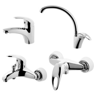 ست 4 تکه شیرآلات البرز روز مدل مرجان