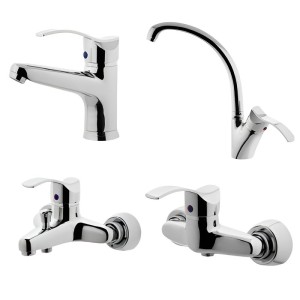 ست 4 تکه شیرآلات البرز روز مدل موج