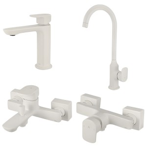 ست 4 تکه شیرآلات البرز روز مدل ویزارد شیری