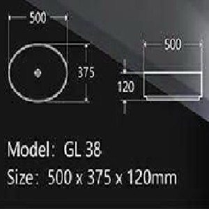 کاسه روشویی کریستالی وارداتی کد GL 38