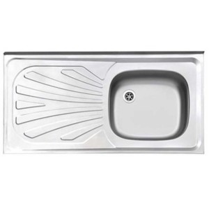 سینک پرسی تک لگن استیل البرز مدل ساحل 0.5*60*100 روکار