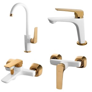 ست 4 تکه شیرآلات البرز روز مدل ماربل