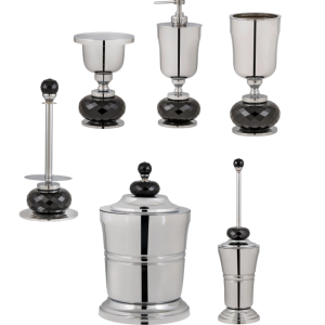 ست اکسسوری سرویس بهداشتی 5تکه DORITA مدلSHELVY CRYSTAL