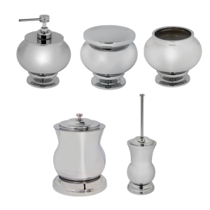 ست اکسسوری سرویس بهداشتی رومیزی 5تکه DORITA مدل CURVE