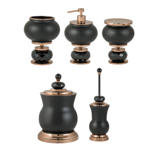 ست اکسسوری سرویس بهداشتی رومیزی 5تکه DORITA مدل CURVE CRYSTAL