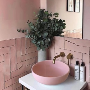 کاسه روشویی آرماندو ویکاریو Armando vicario کد 8406 صورتی مات