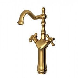 شیر روشویی پایه بلند شودر مدل باروک پلاس طلا