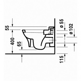 توالت فرنگی وال هنگ دوراویت Duravit مدل Puravida 