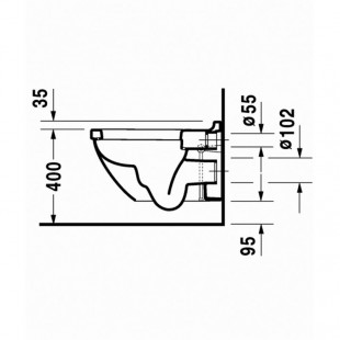 توالت فرنگی وال هنگ دوراویت Duravit مدل Starck 3 ساخت آلمان