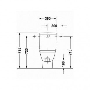 توالت فرنگی مخزن دار روکار دوراویت Duravit مدل Starck 3