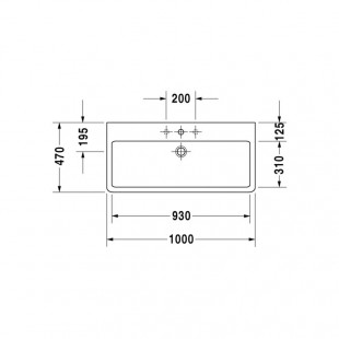 کاسه روشویی دوراویت DURAVIT مدل Vero ساخت آلمان سایز 47×100 cm