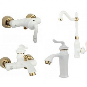 ست 4 تکه لاروس سفید طلا