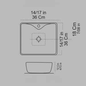 روشویی روکابینتی گاتریا مدل هما مربع