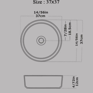 روشویی روکابینتی گاتریا مدل G.S.F دایره