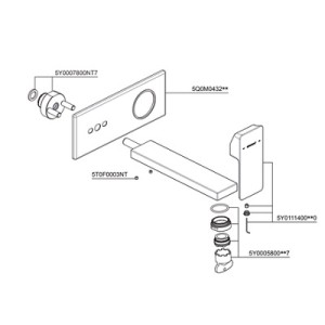 شیر روشویی توکار  Bravat مدل PHILLIS کد P 69183C-ENG + D 968C-ENG