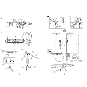 شیر دوش حمام Bravat مدل PHILLIS کد F 6276312CP-A-ENG