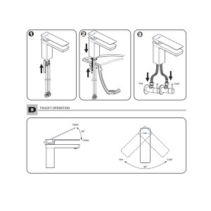 شیر روشویی  Bravat مدل PHILLIS کد F 156101C-ENG